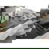 Mexen Cesar chiuvetă de granit cu un compartiment, cu picurător și baterie de bucătărie Elia, Neagră - 6514-77-670101-70