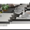 Mexen Andres Chiuvetă de granit de 1,5 compartiment cu picurător și baterie de bucătărie Elia, Albă - 6515-20-670101-00