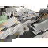 Mexen Andres Chiuvetă de granit de 1,5 compartiment cu picurător și baterie de bucătărie Elia, Albă - 6515-20-670101-50