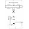 Mexen Cube baterie de cadă-duș termostatică, gri închis periat - 77910-66