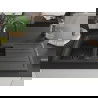 Mexen Andres chiuvetă de granit cu 1,5 cuve și scurgător, cu baterie de bucătărie Elia, negru cu puncte - 6515-76-670101-70-B