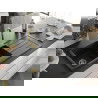 Mexen Andres Chiuvetă de granit de 1,5 compartiment cu picurător și baterie de bucătărie Elia, Neagră - 6515-77-670101-50