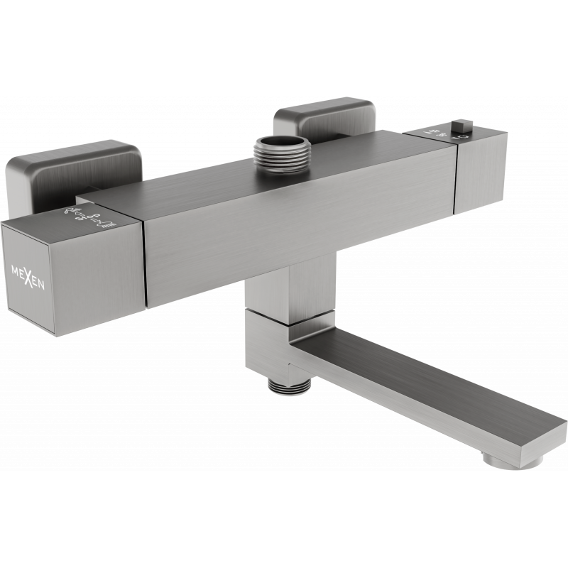 Mexen Cube baterie termostatică pentru cadă și duș, grafit - 77910-66