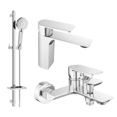 Mexen Alexa DQ40 set de baie, crom - 71203DQ40-00