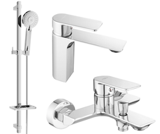 Mexen Alexa DQ40 set de baie, crom - 71203DQ40-00