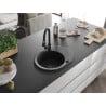 Mexen Kevin chiuvetă de bucătărie granit cu 1 compartiment, cu scurgător și baterie de bucătărie Elia, negru - 6517-77-670101-7?