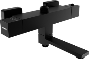 Mexen Cube baterie termostatică pentru cadă și duș, neagră - 77910-70