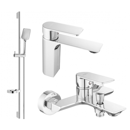 Mexen Alexa DS62 set de baie, crom - 71203DS62-00
