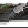 Chiuvetă granit Mexen Leo cu o cuvă, scurgător și baterie de bucătărie Duo, negru/auriu metalic - 6501-75-671701-70-B