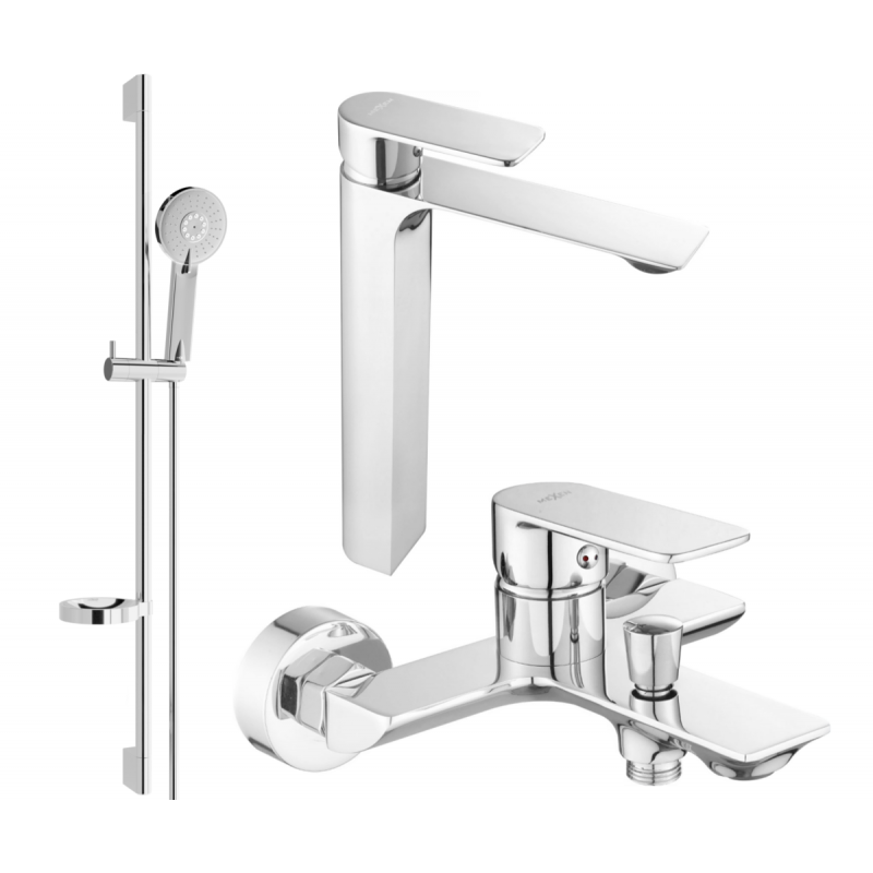 Mexen Alexa DS40 set de baie, crom - 71213DS40-00