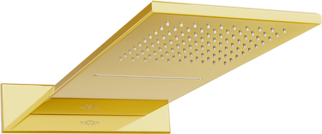 Mexen Waterfall pară de tip ploaie slim 50 x 22 cm, Aurie - 79190-50