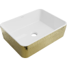 Mexen Catia lavoar pe blat 48 x 38 cm, alb/auriu model solzi - 21314808