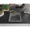 Mexen Vito chiuvetă de bucătărie granitică cu o cuvă și baterie Duo, gri - 6503-71-671701-57-B