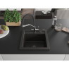 Mexen Vito chiuvetă de granit cu 1 compartiment cu baterie de bucătărie Duo, negru/auriu metalic - 6503-75-671701-07-B