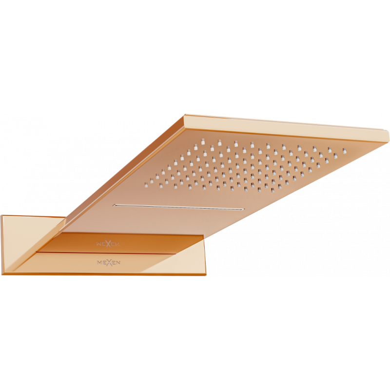 Mexen Waterfall pălărie de duș slim 50 x 22 cm, aur roz - 79190-60