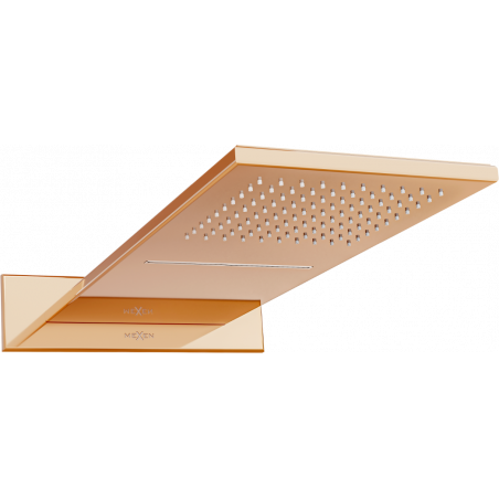 Mexen Waterfall pălărie de duș slim 50 x 22 cm, aur roz - 79190-60