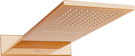 Mexen Waterfall duș slim 50 x 22 cm, aur roz - 79190-60
