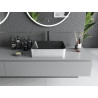 Mexen Catia chiuvetă deasupra blatului 48 x 37 cm, negru mat/model argintiu linii - 21314873