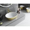 Mexen Viki lavoar pe blat 48 x 35 cm, alb/auriu model solz - 21054808