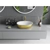 Mexen Viki lavoar pe blat 48 x 35 cm, alb/auriu model solz - 21054808