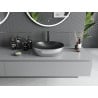 Mexen Viki lavoar deasupra blatului 48 x 35 cm, negru mat/model argintiu de solzi - 21054872