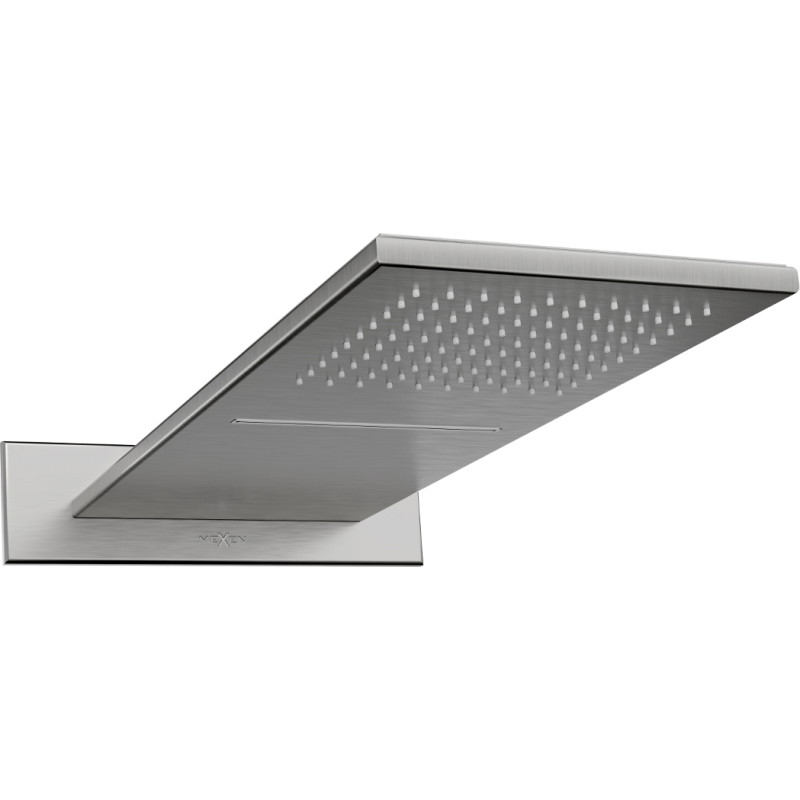 Mexen Waterfall slim zuhanyrózsa 50 x 22 cm, gun gray kefélt - 79190-66