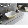 Mexen Rita lavoar de blat 45 x 32 cm, alb/auriu model solzi - 21084554