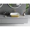 Mexen Rita lavoar de blat 45 x 32 cm, alb/auriu model solzi - 21084554