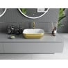 Mexen Rita lavoar pe blat 45 x 32 cm, alb/auriu cu model de solzi - 21084554