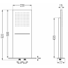 Mexen Waterfall slim fejzuhany 50 x 22 cm, Fekete - 79190-70