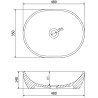 Mexen Viki lavoar pe blat 48 x 35 cm, alb/auriu model solz - 21054808