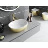 Mexen Viki lavoar pe blat 48 x 35 cm, alb/auriu model linii - 21054817