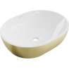 Mexen Viki lavoar pe blat 48 x 35 cm, alb/auriu model linii - 21054817