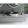 Mexen Viki chiuvetă pe blat 48 x 35 cm, negru mat/model argintiu linii - 21054873