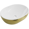 Mexen Viki lavoar pe blat 48 x 35 cm, alb/auriu model solz - 21054808