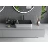 Mexen Catia chiuvetă pe blat 48 x 37 cm, Negru mat/argintie model tip solzi - 21314872