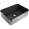 Mexen Catia chiuvetă de blat 48 x 37 cm, negru mat/model argintiu solzi - 21314872