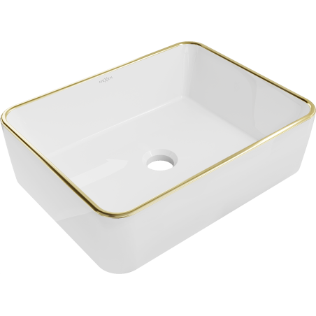 Mexen Catia lavoar pe blat 48 x 37 cm, alb/auriu margine - 21314805