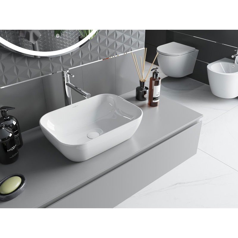 Mexen Rita munkalapra helyezett mosdó 45 x 32 cm, fehér - 21084500