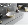 Mexen Elza lavoar pe blat 40 x 33 cm, alb/auriu model solzi - 21014008