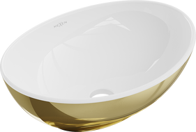 Mexen Elza lavoar de blat 40 x 33 cm, alb/auriu - 21014006