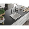 Mexen Milo chiuvetă de granit cu 1 compartiment cu baterie de bucătărie Duo, albă - 6505-20-671701-07