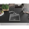 Mexen Milo chiuvetă de granit cu 1 compartiment și baterie de bucătărie Duo, Gri - 6505-71-671701-07