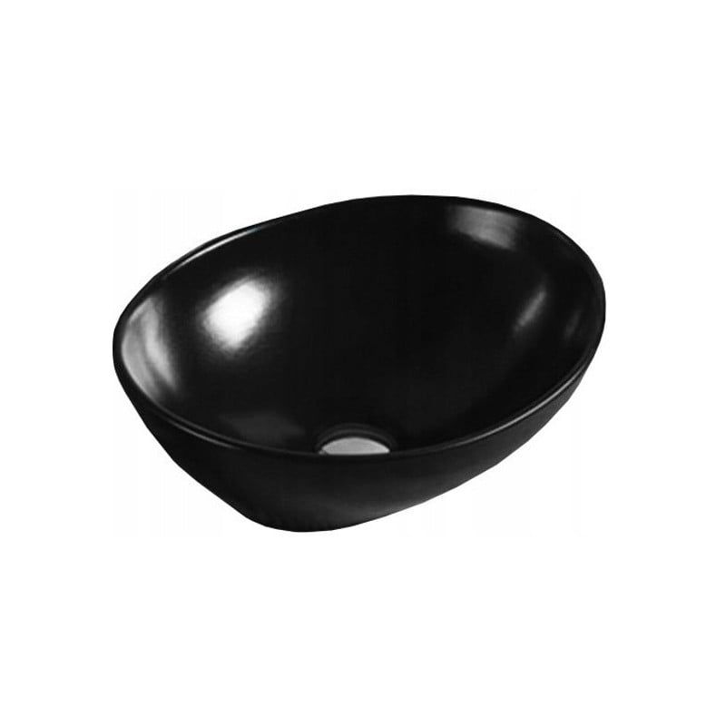 Mexen Elza lavoar pe blat 40 x 33 cm, negru lucios - 21014070