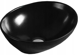 Mexen Elza lavoar pe blat 40 x 33 cm, negru lucios - 21014070