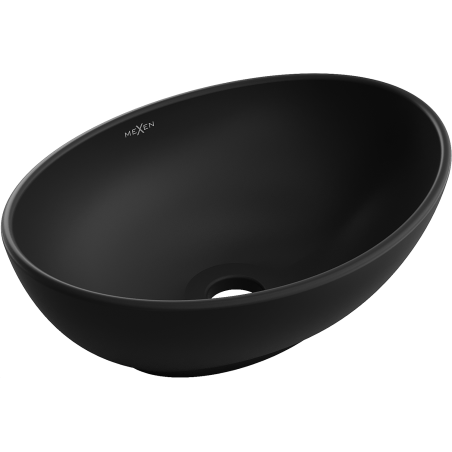 Mexen Elza 40 x 33 cm-es pultra helyezhető mosdókagyló, fekete matt - 21014085