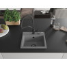 Mexen Milo chiuvetă de granit cu 1 compartiment cu baterie de bucătărie Duo, gri - 6505-71-671701-70-B