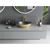 Mexen Elza chiuvetă deasupra blatului 40 x 33 cm, negru mat/model auriu linii - 21014027