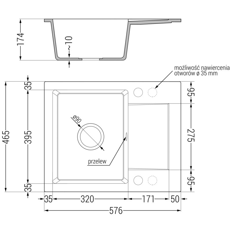 Mexen Enzo chiuvetă de granit cu 1 cuvă, cu scurgător și baterie de bucătărie Duo, albă - 6506-20-671701-07