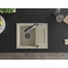 Mexen Enzo chiuvetă de granit cu 1 compartiment, cu picurător și baterie de bucătărie Duo, bej - 6506-69-671701-07-B